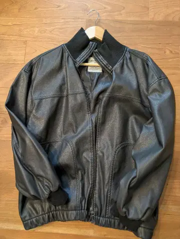 niko and - 빈티지 인조 가죽 블루종