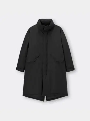 GU 블랙 모즈 코트 히트 패디드 모즈 코트