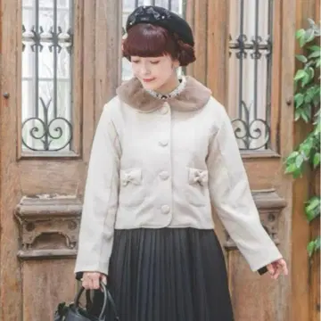 [ LL 사이즈 ] m petit 아오키 미사코 콜라보 자켓 숏코트