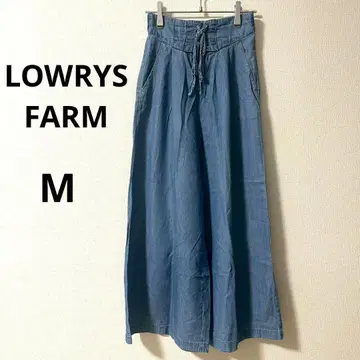 로리즈팜 와이드 팬츠 M 라이트 블루 허리 뒷부분 밴딩