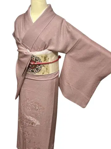 A28 새상품급 츠케사게 스와토 자수 석죽색 당초문 새상품급