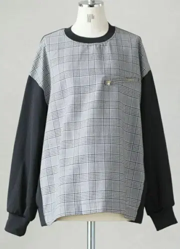 쿠르니 남성용 체크 믹스 포켓 풀오버