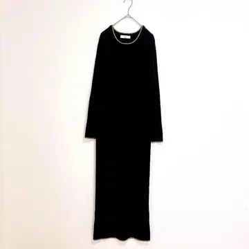 디스코트 니트 원피스 롱 원피스 F 블랙 심플 가을/겨울