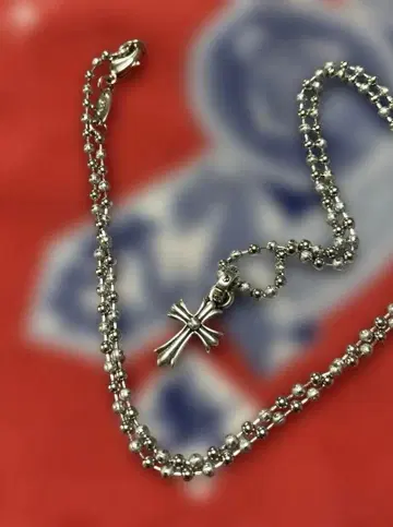 실버 925 각인 크로스 목걸이