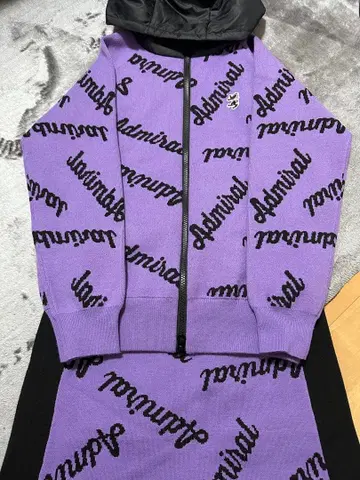 Admiral 셋업 니트 후드티 니트 스커트