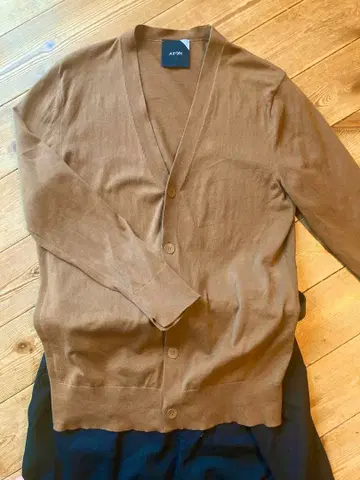 ATON 가디건 카멜 브라운