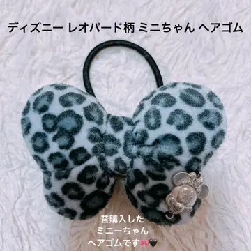 미니 머리끈 리본 레오파드 무늬 디즈니 레어 Disney 헤이세이 갸루