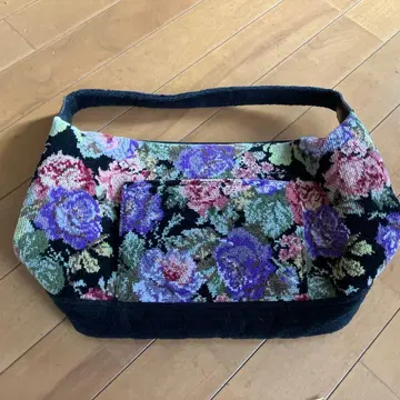 플라워 무늬 토트백 타월 원단 제국호텔 카라카라