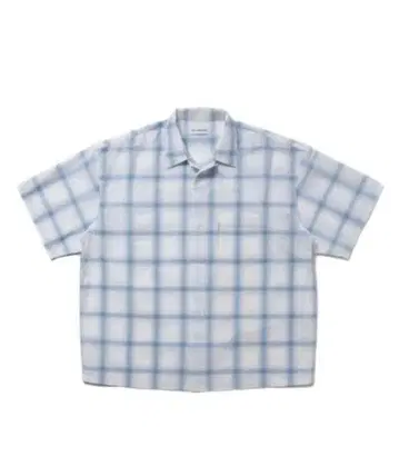 cootie 반팔 셔츠 M 블루 화이트 체크