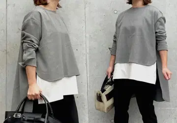 새상품급 [ keep my closet ] 백개더 플란넬 상의 그레이