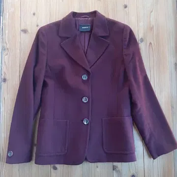 아크리스 캐시미어 100% 보르도색 자켓 여성용 42호