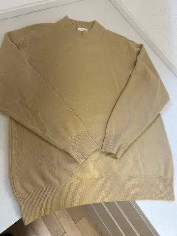 고급 캐시미어 스웨터 긴팔 베이지