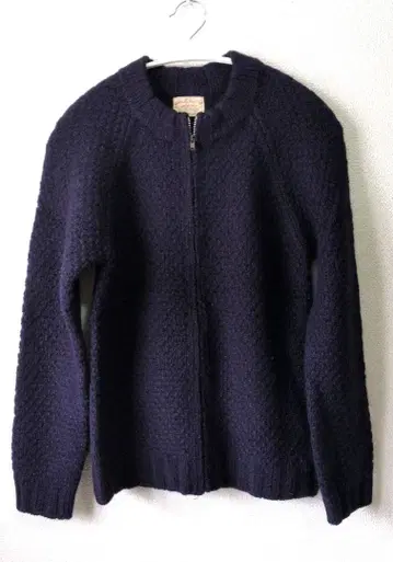 네이비 니트 가디건 집업