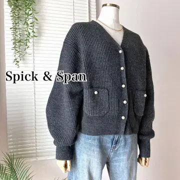 [ 2024AW ] Spick & Span 펄 니트 가디건 그레이