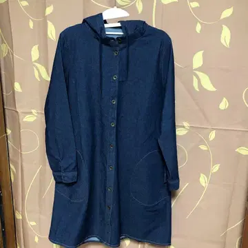 후드 부착 데님 자켓