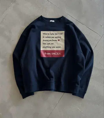 ONCILY 메시지 로고 맨투맨