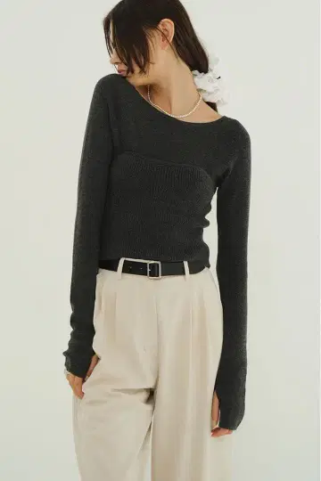 CLANE BUSTIER SET KNIT TOPS