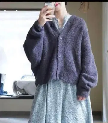 [ journal standard luxe ] 부클레 가디건 그레이