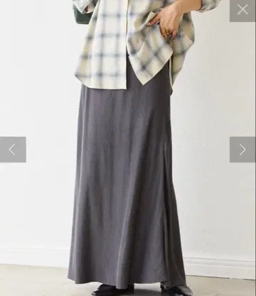 리브 드와 드레이피 데님 바이어스 스커트