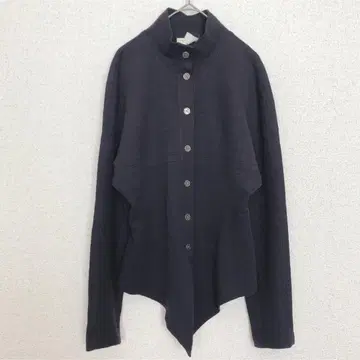 진아베|긴팔 가디건 [ 40 ] 울 100% 하이넥 허리 쉐이프