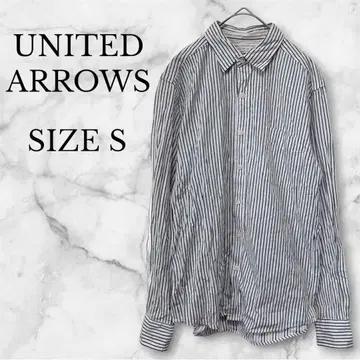 유나이티드 애로우즈 스트라이프 셔츠 올 패턴 코튼 100% 캐주얼 S