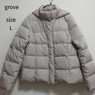 grove 베이지 퀼팅 다운 자켓 L