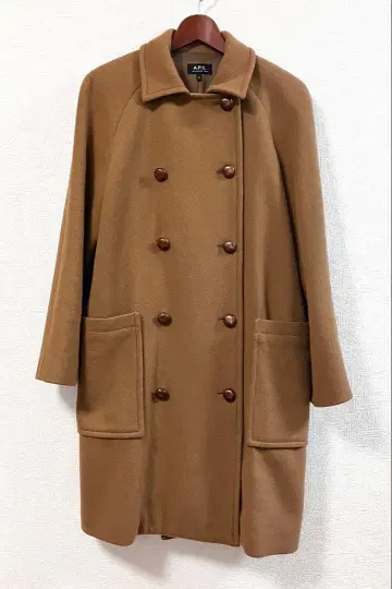 A.P.C 더블 브레스트 코트 브라운 S