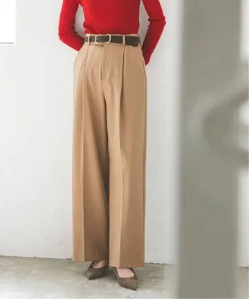 [ 새상품 ] NOBLE 노블 TR 트윌 속기모 슬랙스 팬츠 카멜 40