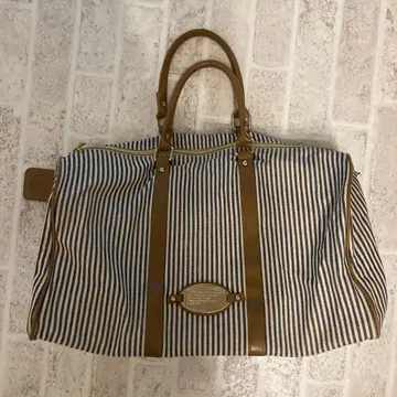 스트라이프 빅 캔버스 토트백
