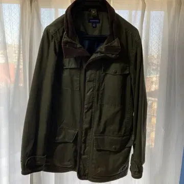 Lands' End 밀리터리 자켓 L 올리브 그린