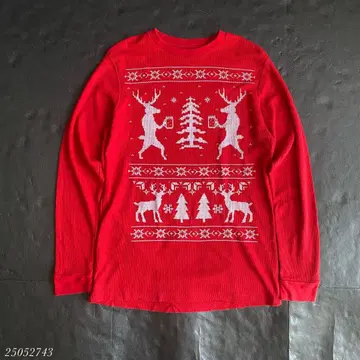 US 구제 의류 90s VINTAGE 써멀 셔츠 레드