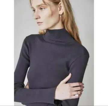 AURALEE Ronherman 기자리브 터틀넥 하이넥 블랙