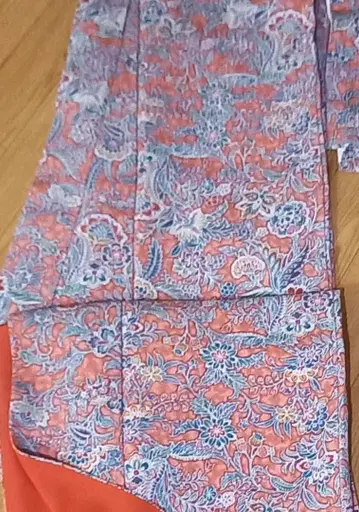 사라사 무늬 코몬 기모노