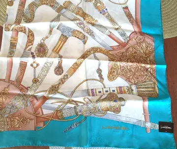 [ 미사용 새상품 ] Lancel 실크 스카프 SILK100%