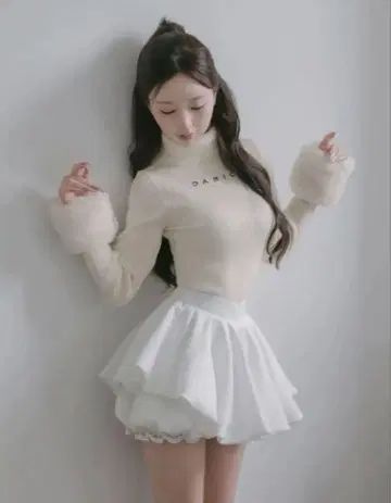 Darich 볼륨 벌룬 미니 스커트