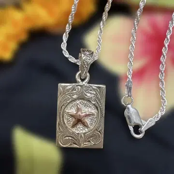 새상품 문스타 스퀘어 목걸이 하와이안 주얼리 silver925