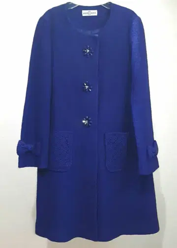 GALLERY VISCONTI 블루색 A라인 롱 코트