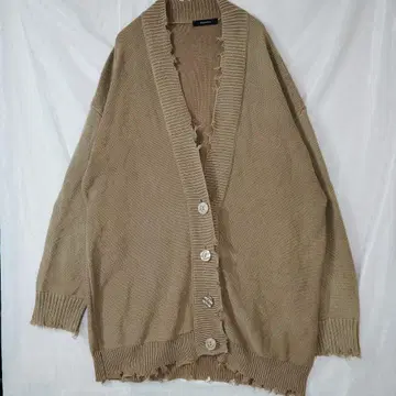 데미지 V 롱 가디건