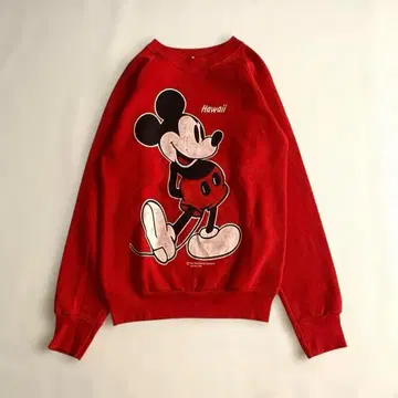 [레어] 80s 스크린스타즈 USA제 미키 맨투맨 레드 S