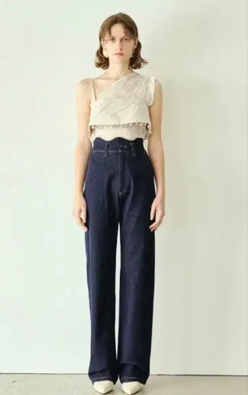 Eaphi WAVE DESIGN HIGH WAIST DENIM