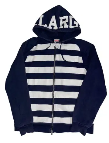 XLARGE 에라지 보더 무늬 집업 후드티