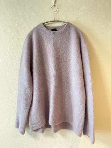 ATON 캐시미어 100% 연보라 긴팔 니트 스웨터