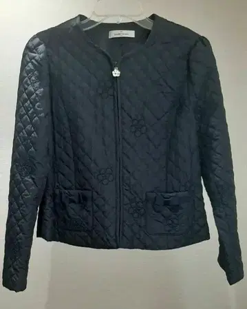 [ GALLERY VISCOUNTI ] 네이비 퀼팅 자켓 꽃무늬 자수