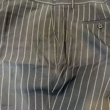 스트라이프 슬랙스 블랙/화이트