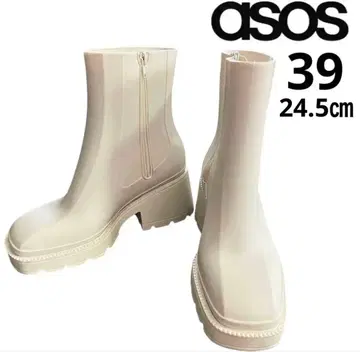 ASOS 아소스 힐 포함 레인부츠 39 화이트 24.5cm
