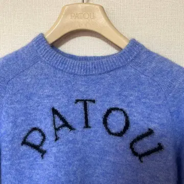 PATOU 라이트 블루 반팔 니트 스웨터