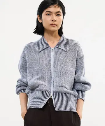 WRAPINKNOT 지퍼 니트 스웨터