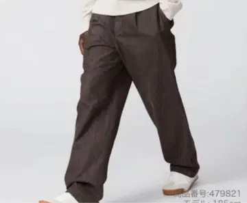 유니클로C 턱 스트레이트 팬츠/데님 76cm