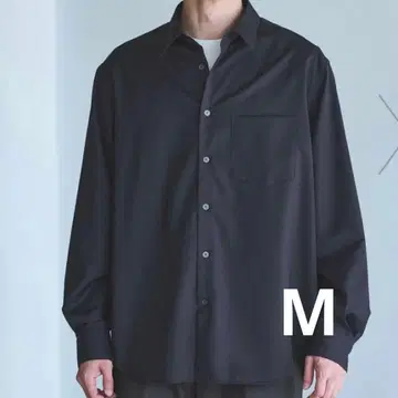 그린 라벨 저스트 루즈 레귤러 카라 셔츠 M 다크 그레이