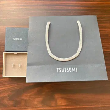 [ 미사용 새상품 ] 쥬얼리 츠츠미 K10YG 큐빅 귀걸이 실버